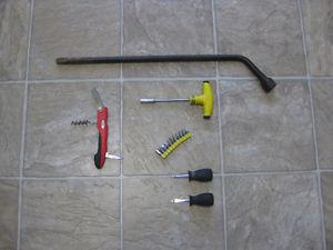 Some Useful Tools Including 19 mm Lug Wrench