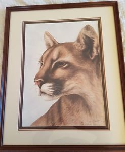 Sue Coleman Limited Edition Cougar Look to the Hills 30" x