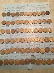 Variety of Wheat Pennies for sale.