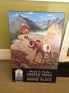 Vintage Banff Ice Vodka Sign, 36" x 24"