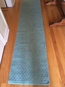 WOOLHALLWAY RUNNERS.. soft turquoise,