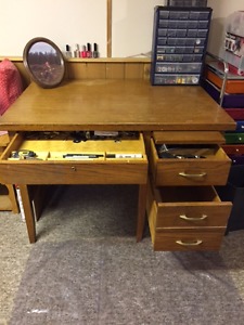 solid oak desk