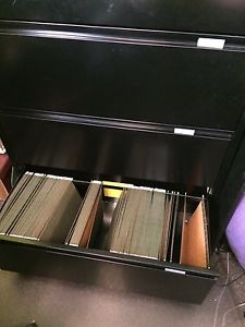 Black filing cabinet
