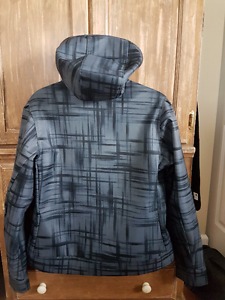Columbia Coat Size L Like New Hooded Blue/gray Jacket Sahali