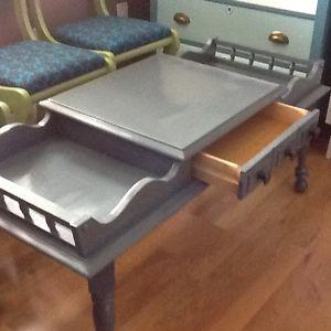 Country blue coffee table