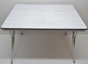 FREE DELIVERY Mid C. SPACE AGE Dining TABLE Chrome Antique