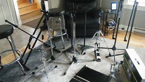 Four Microphone Stands & Two Speaker Stands--like new.
