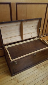 Hand made wooden trunk