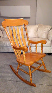 Nice Solid Oak Rocking Chair
