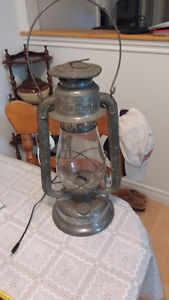 Old oil kerosene lamp