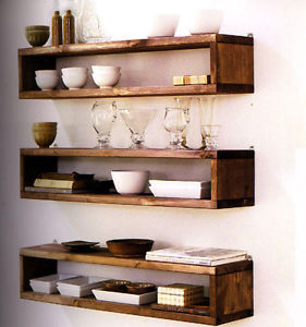 Open wall shelving