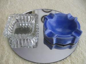 PAIR of COLORFUL INDIVIDUAL ASH TRAYS