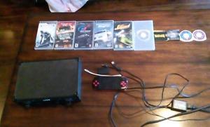 PSP with games, case & charger