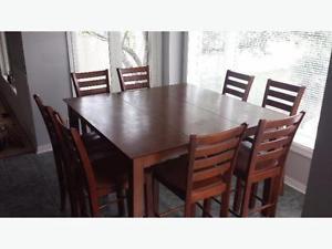 PUB STYLE TABLE WITH 8 CHAIRS