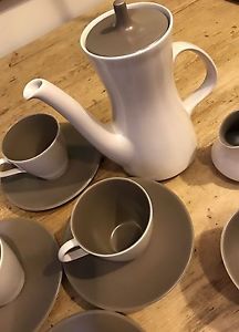 Poole pottery mid century coffee set 2 tone