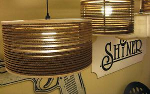 REALLY COOL CORRUGATED CARDBOARD & PLYWOOD DRUM LIGHT