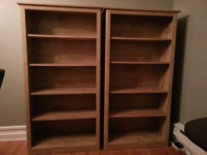 Two wooden Book shelves