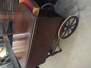 Vintage Tea Cart/Server with Wagon Wheels