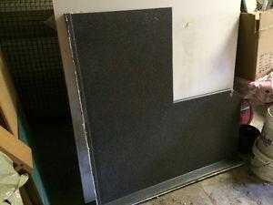 gray/black countertop in great condition-2 pieces