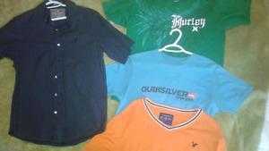 men's t shirts and dress shirts. large