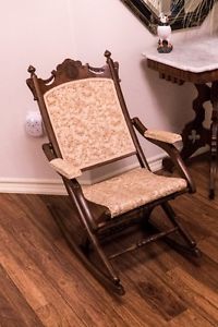 's Small Rocking Chair with Original Fabric
