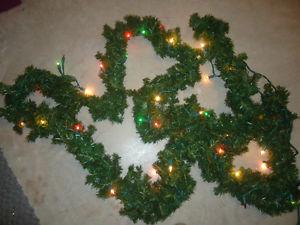 15 foot Green Garland with Mini Lights