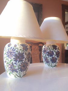 2 Hand-Painted Lamps for $70