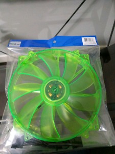 200mm pc fan, green led