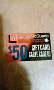 $50 longe&McQuaid gift card