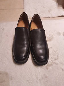 Black Leather Geox Dress Shoes