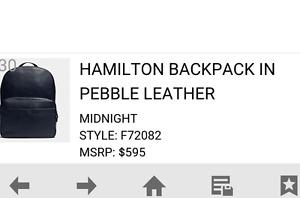 Coach Hamilton Backpack in Pebble Leather