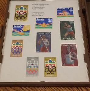 Collectible Olympics Stamps Complete Set w/ Case- incl 12