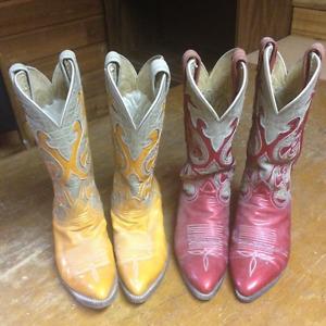 Colourful, Decorative Tony Lama Cowboy Boots