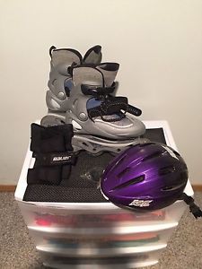 Fila Rollerblades, Bauer Wrist Guards, ICE Helmet