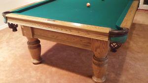 Large Dufferin solid Oak Pool Table Snooker sized