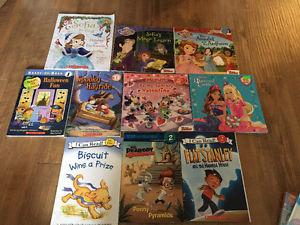 Lot of learn to read, Sophia, Barbie and Minnie Mouse books