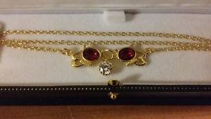 Necklace 18KT Yellow Gold Natural Ruby 2.40ct