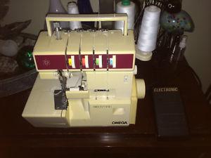 Omega 3/4 thread serger sewing cutting machine