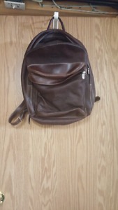 Roots leather backpack