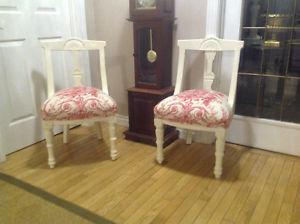 Set of Country French Antique Chairs NEW UPHOLSTERY