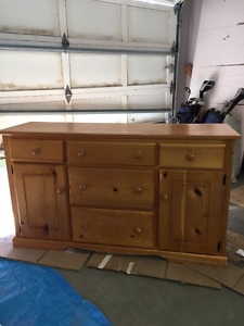 Solid Pine Dresser and Night Table