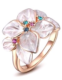 Stunning ladies flower multi stone ring