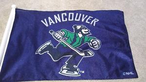 Vancouver Canucks Car Flag Johnny Canuck Logo