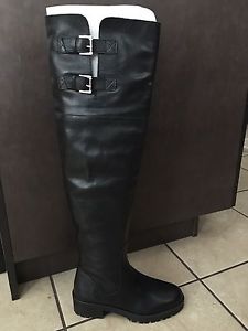 ZARA thigh leather boots