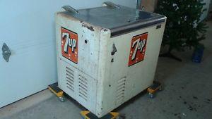 antique 7up pop machine/cooler