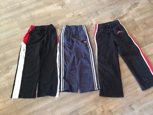 3 pairs of brand name boys size 7 track pants and sweats