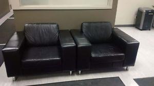$500 FOR ALL 3 PIECES (2 LEATHER CHAIRS & COFFEE TABLE)