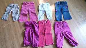 7 pairs 2T girls pants lot