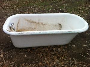 Antique clawfoot tub
