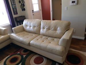 Ashley leather couch and loveseat